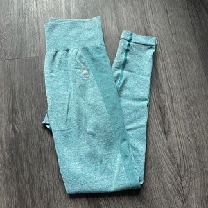 Gymshark Flex High Waisted Leggings - Teal Marl/Light Grey